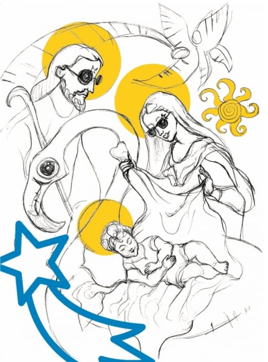 Ilustracja do rozdziału o Bożym Narodzeniu z książki Nic bardziej mylnego