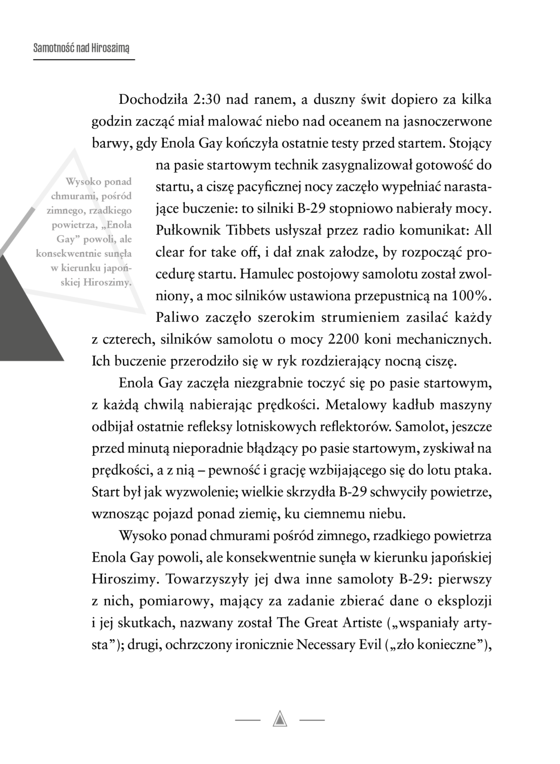 Strona z tekstem i notą na marginesie z książki Historia dla odważnych