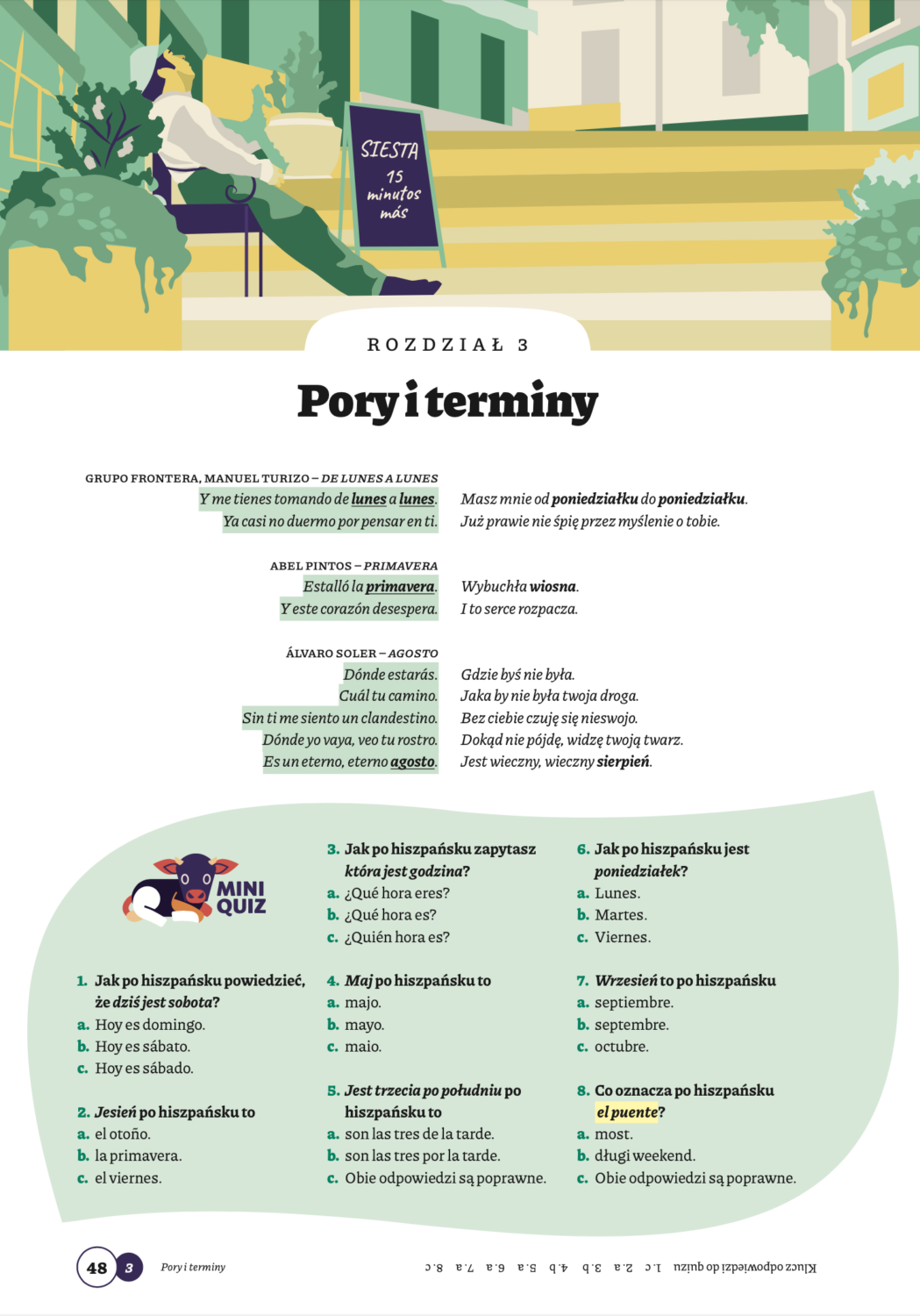 Rozdział 3 Pory i terminy z książki Mów bien