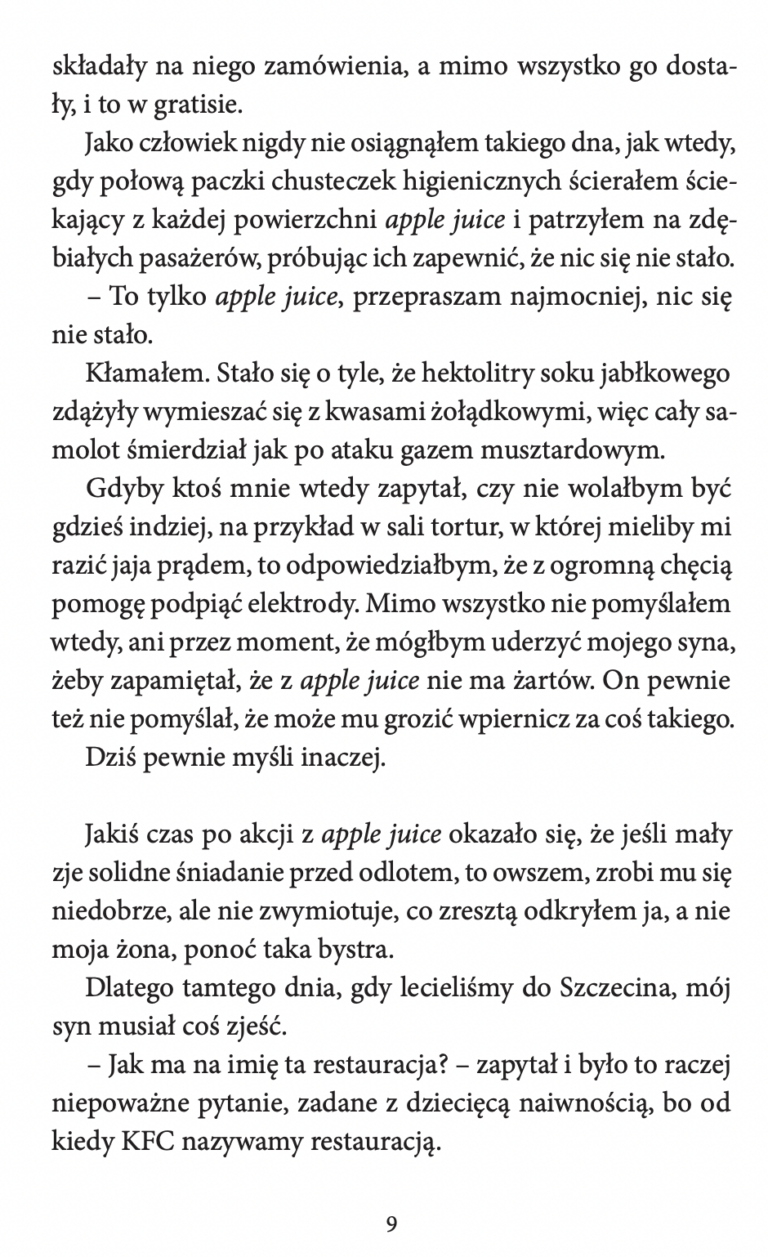 Strona 9 z książki Mężczyzna, który uderzy dziecko, dalsza część opowiadania tytułowego