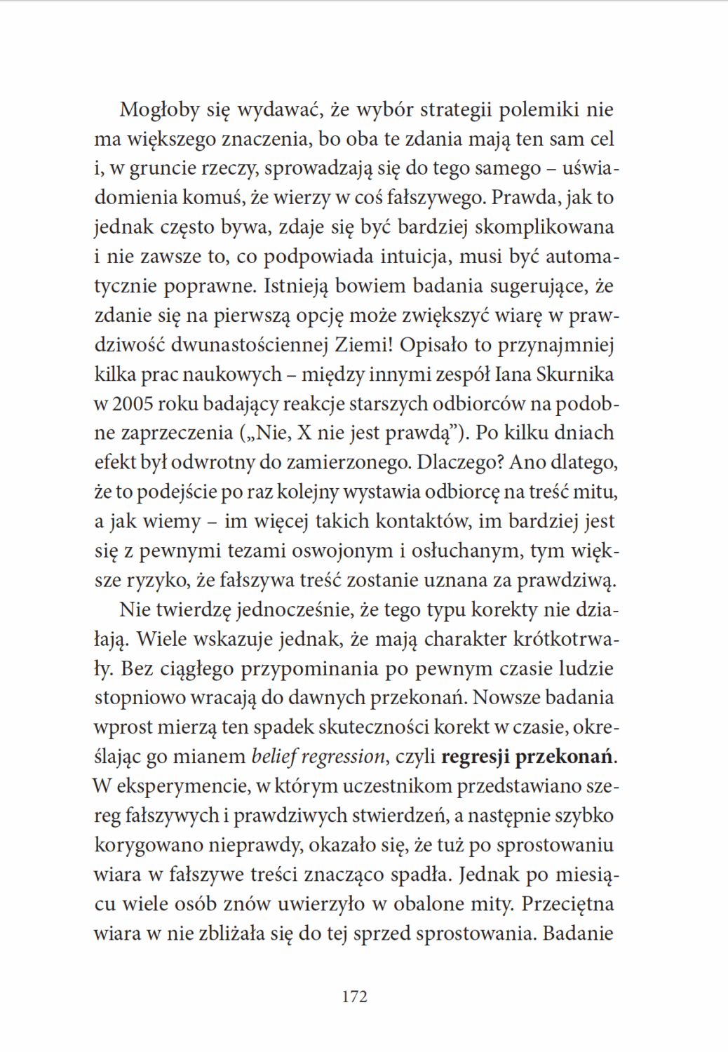 Strona o tym, jak trudno zmienić przekonania, z książki Wszyscy TO robimy