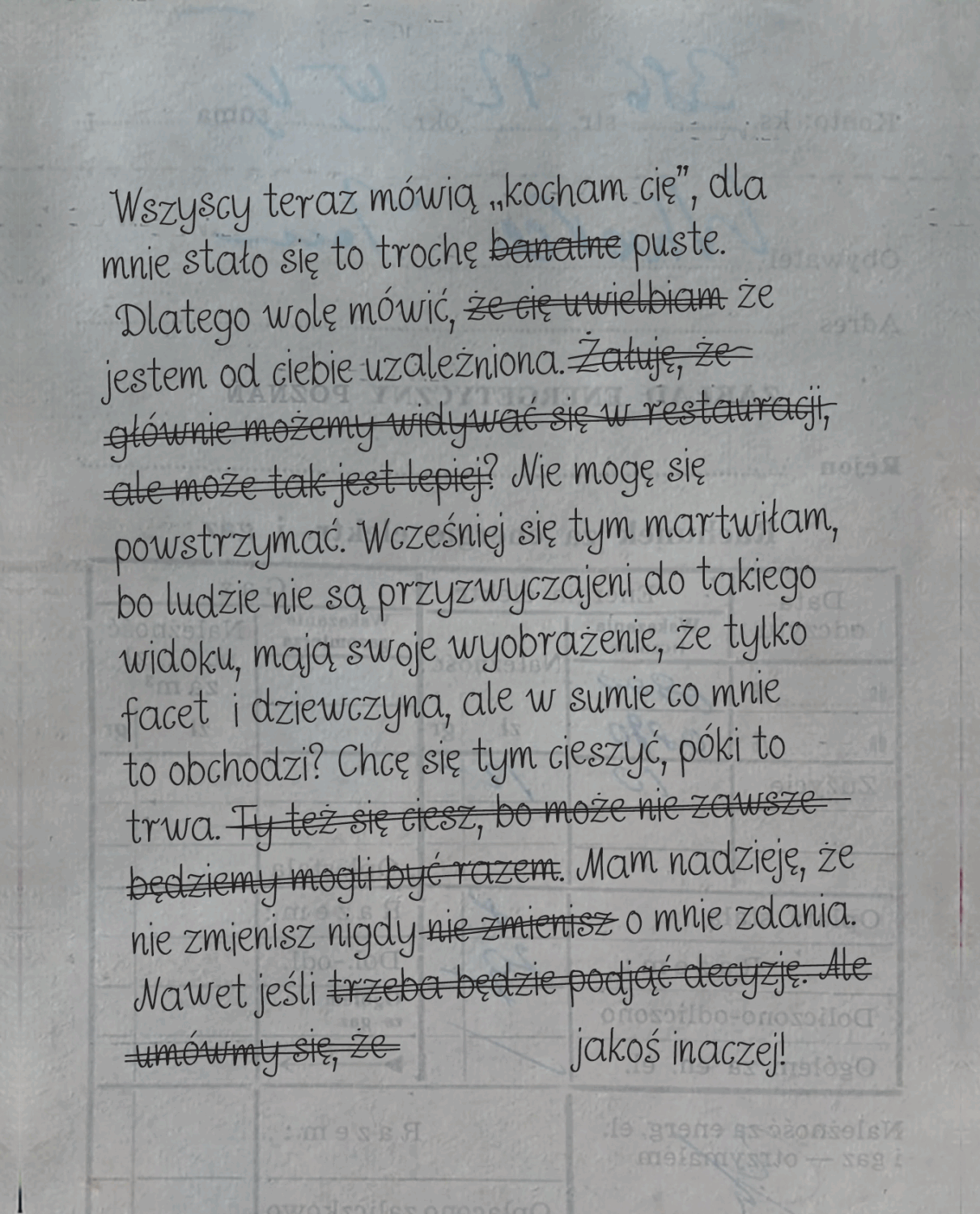 Odręczny list, jeden z dowodów w grze Akta tajemnic