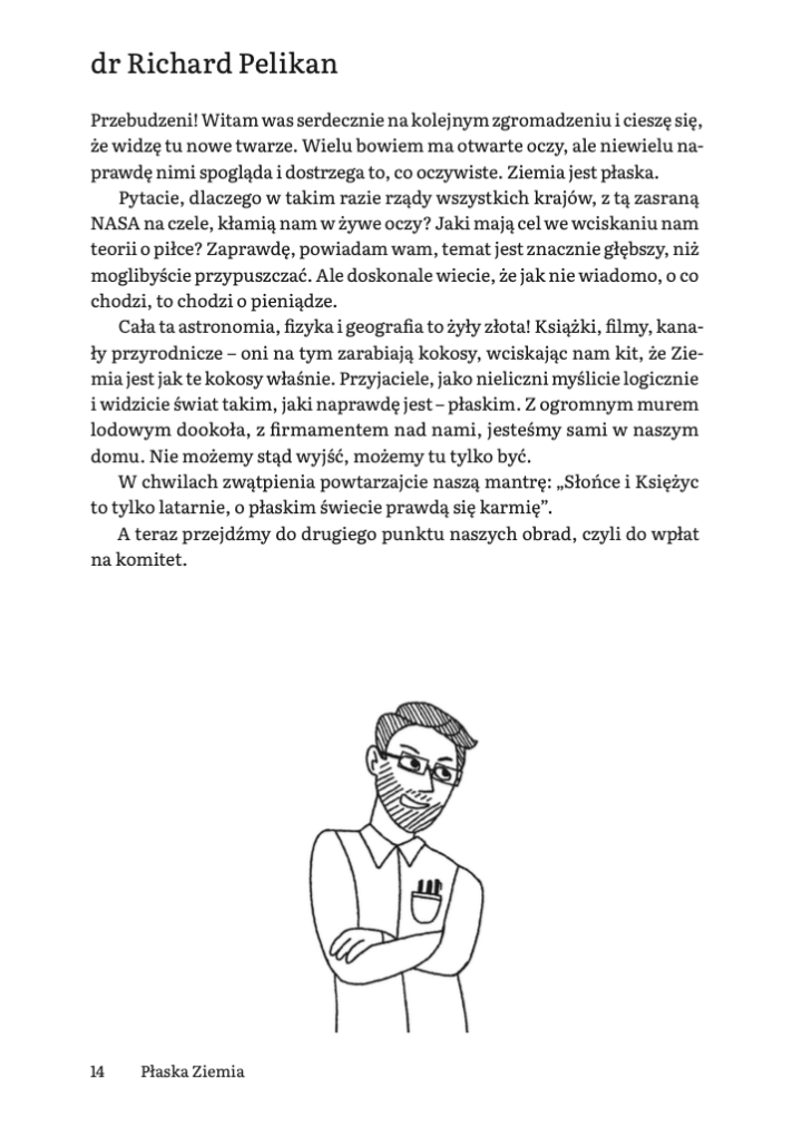 Strona z tekstem dr. Richarda Pelikana z książki Nauka? Nie rozumiem!