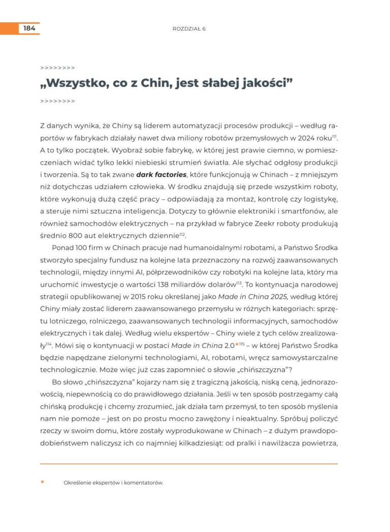 Strona z podrozdziałem Wszystko, co z Chin, jest słabej jakości z rozdziału 6 książki Skonsumowani